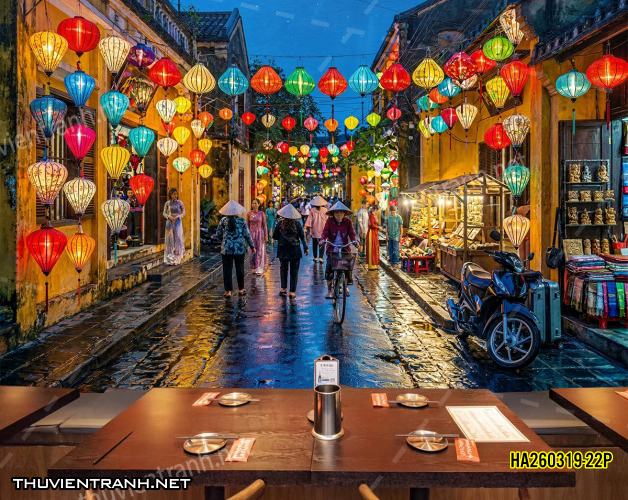 Tranh dán tường phố cổ Hội AnHA260319-22P - Kết quả tìm kiếm tranh tường